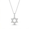 שרשרת מגן דוד מזהב 14K תליון משובץ זירקונים מלא