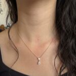 שרשרת עניבה טיפות זהב 14k
