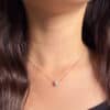שרשרת עם תליון זהב 14K – זרקון טיפה 8X6מ"מ